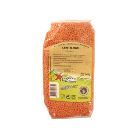 LENTILHAS SEM CASCA BIO 500 G