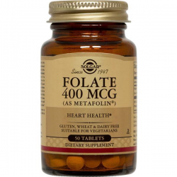 Ácido Fólico 400  50 comprimidos FOLATE  Solgar