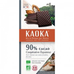 Kaoka Chocolate Preto 90% Cacau Bio Fair Trade Equador