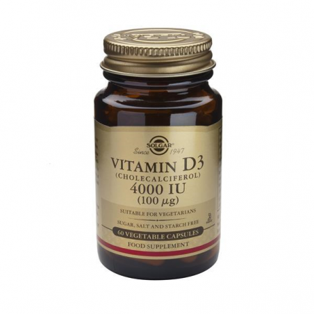VITAMINA D3 4000 IU 100 UG 60 CAPS SOLGAR