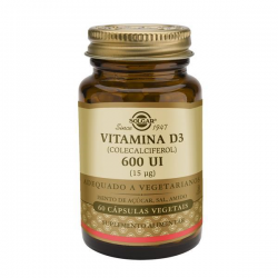 VITAMIN D3 600UI 15MCG  60 CÁPSULAS SOLGAR