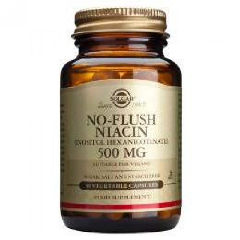 NO FLUSH NIACIN 500 MG  50 CAPSULAS  SOLGAR