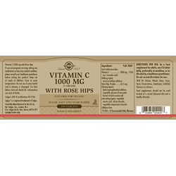 VITAMINA C + ROSEIRA BRAVA 1500mg 90 COMPRIMIDOS SOLGAR