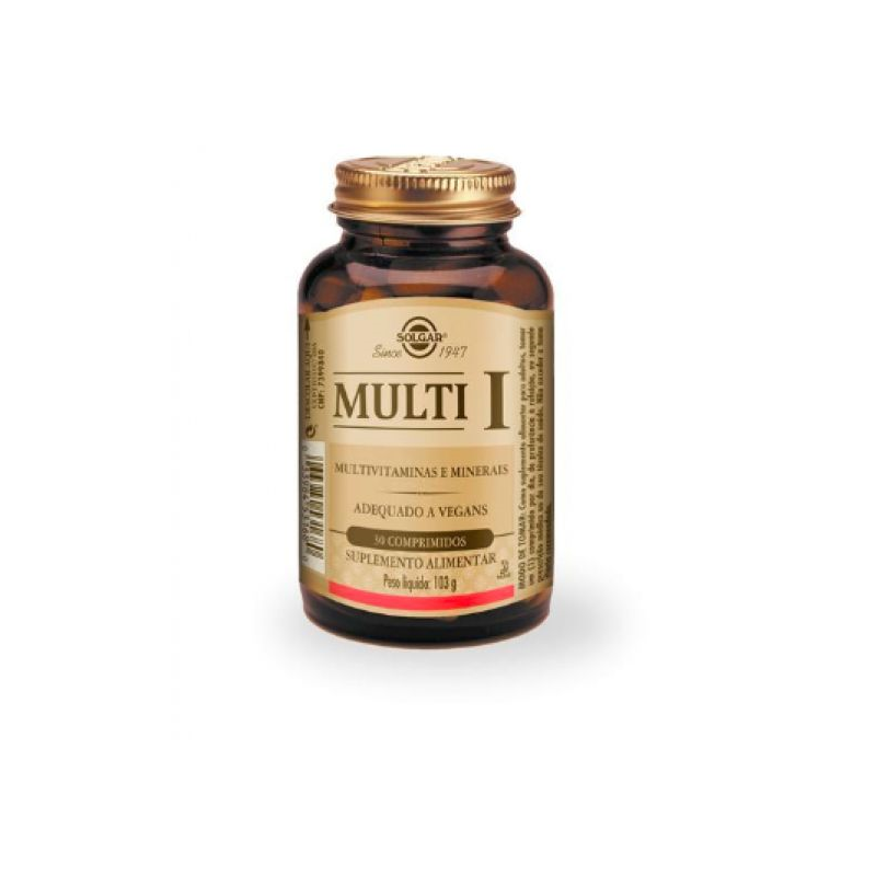 MULTI I MULTIVITAMINAS E MINERAIS SOLGAR  30 COMP    