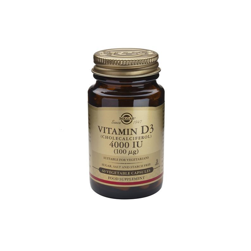 VITAMINA D3 4000 IU 100 UG 60 CAPS SOLGAR