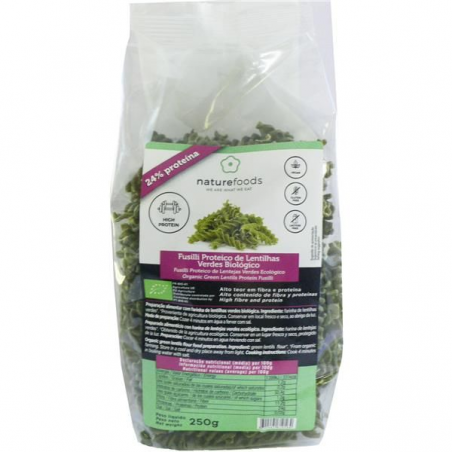 FUSILLI PROTEICO DE LENTILHAS VERDE BIO 250 G