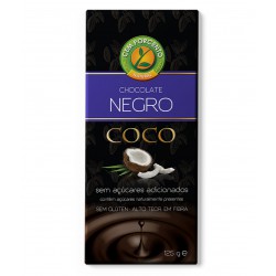 CHOCOLATE NEGRO COCO CEM PORCENTO SEM ACUCAR SEM GLUTEN 125 GRS