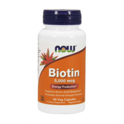 BIOTINA 60 CAPS VEGETAIS 5000 MG NOW