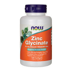 ZINC GLYCINATE 30 MG 120 SOFTGELS NOW
