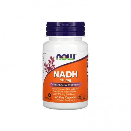 NADH 10 MG MAIS RIBOSE 200 MG NOW 