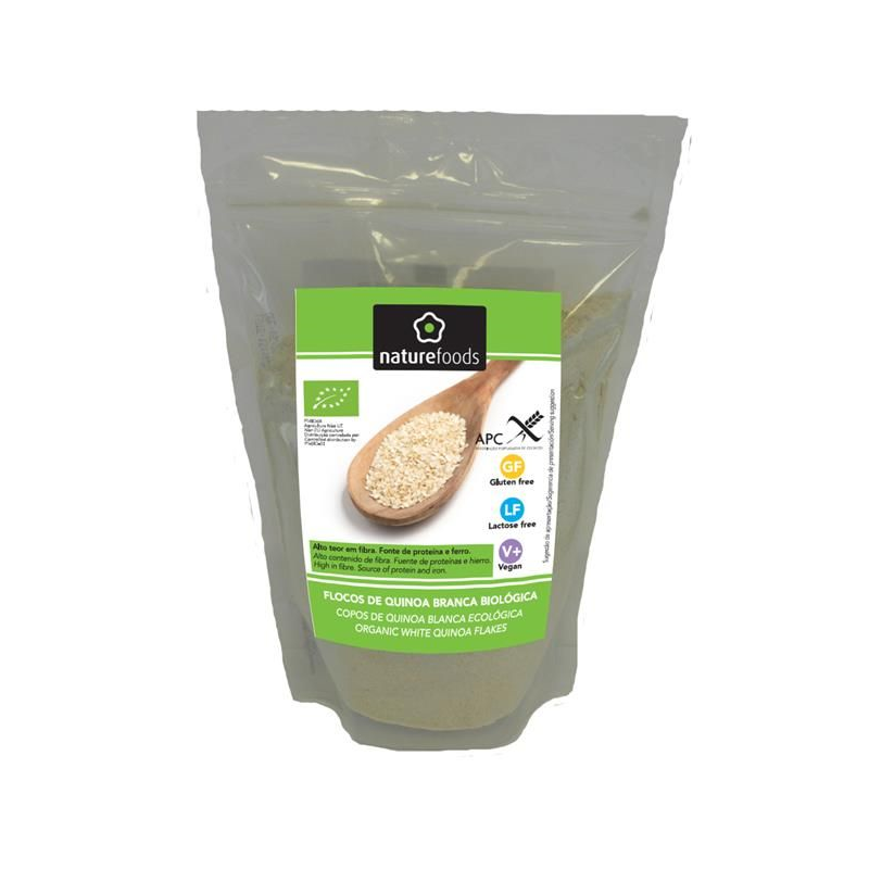 FLOCOS DE QUINOA BRANCA BIOLÓGICA 400 G NATUREFOODS