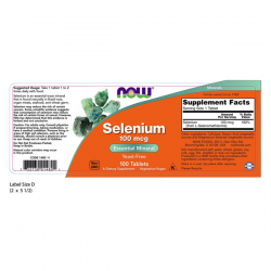 SELENIUM 100 COMPRIMIDOS 100 MCG SELENIO NOW 