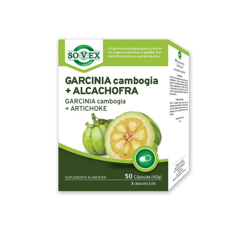 GARCINIA CAMBOGIA COM ALCACHOFRA 50 CAPS SOVEX