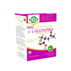 NAC 600 MG  L GLUTATIAO REDUZIDO 100 MG 30 CAPS SOVEX 
