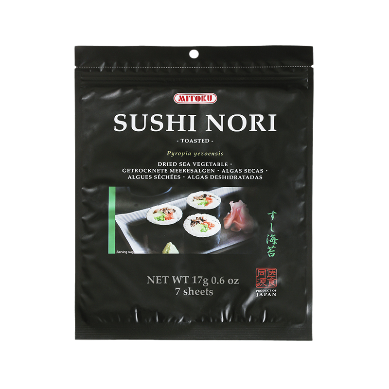 ALGA SUSHI NORI 7 FOLHAS TOSTADA 17 G MITOKU