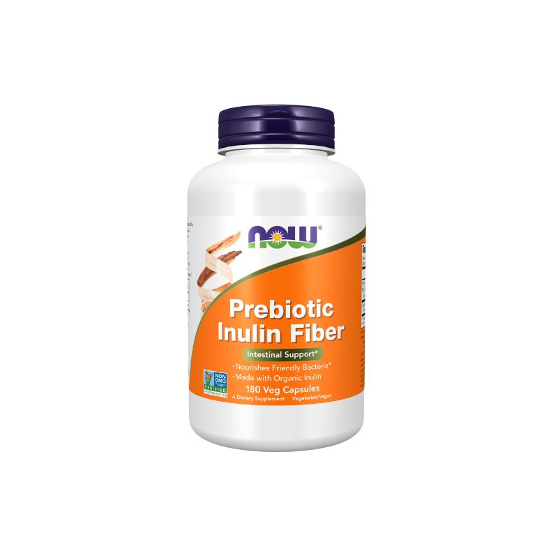 PREBIOTIC INULIN FIBER 180 CAPSULAS NOW