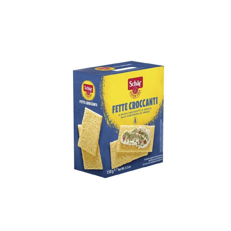 TOSTAS CROCANTES DE ARROZ E MILHO SEM GLÚTEN 150 GRS   FETTE SCHAR 