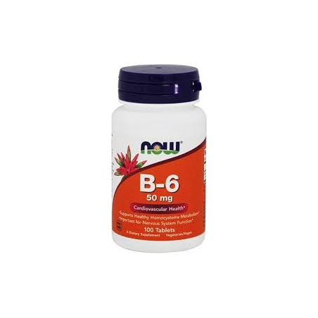 VITAMINA B 6 50 MG 100 COMPRIMIDOS  NOW 