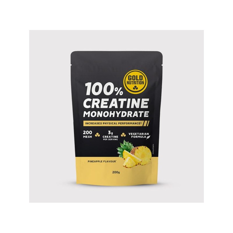 CREATINE MONOHYDRATE UNFLAVOURED 200 GRS  GOLD NUTRITION  