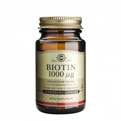 BIOTINA 1000µG 50 CÁPSULAS VEGETAIS - SOLGAR