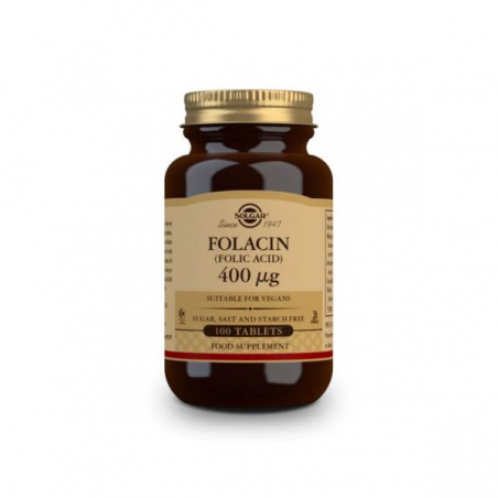 ÁCIDO FÓLICO 400 MCG 100 COMPRIMIDOS  SOLGAR