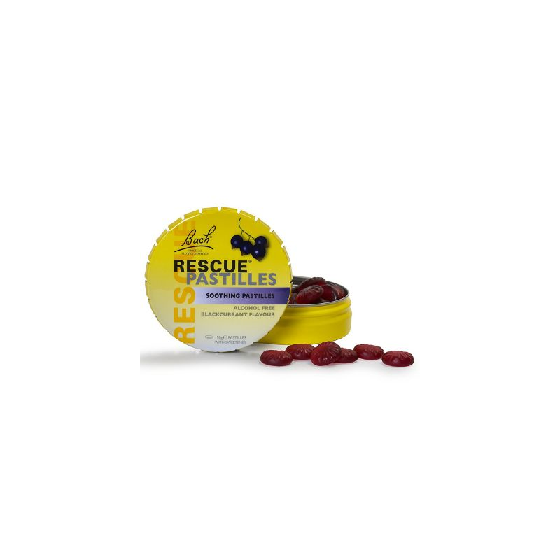 BACH RESCUE PASTILHAS 50 G GROSELHA PRETA