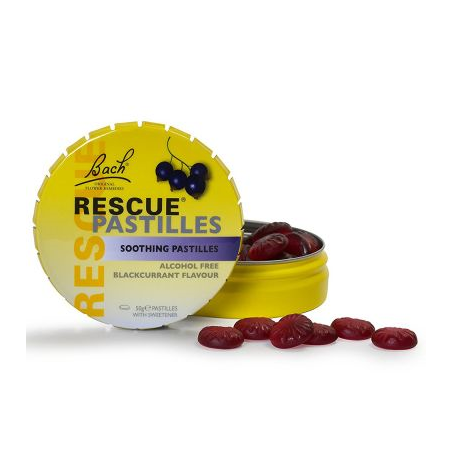 BACH RESCUE PASTILHAS 50 G GROSELHA PRETA