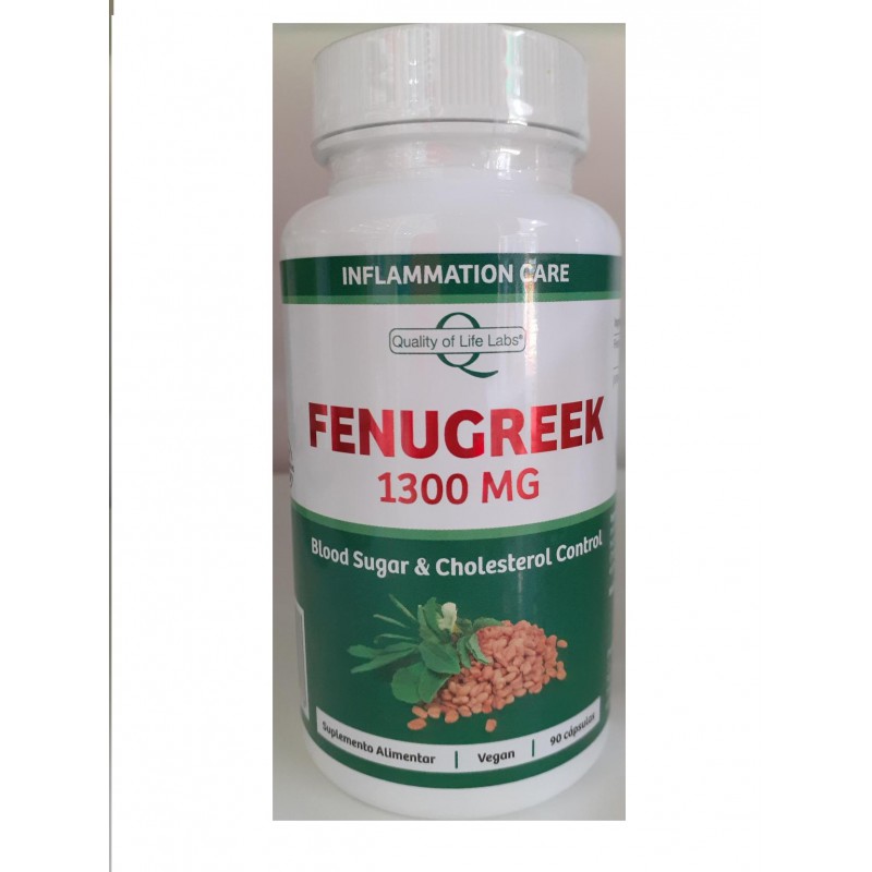 FENUGREEK 1300 MG 90 CAPS QUALITY OF LIFE LABS SEMENTES DE FENO GREGO 