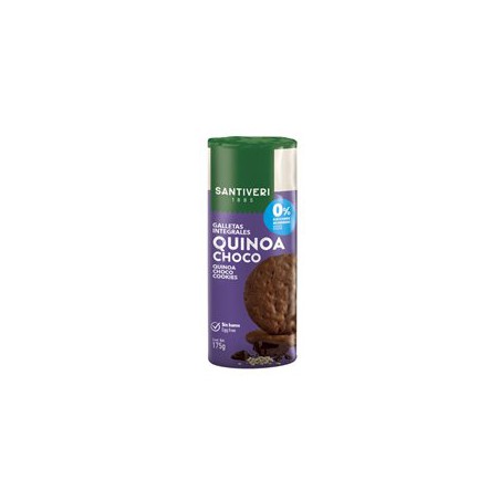 BOLACHAS INTEGRAIS  COM QUINOA E CHOCOLATE 175 G SANTIVERI