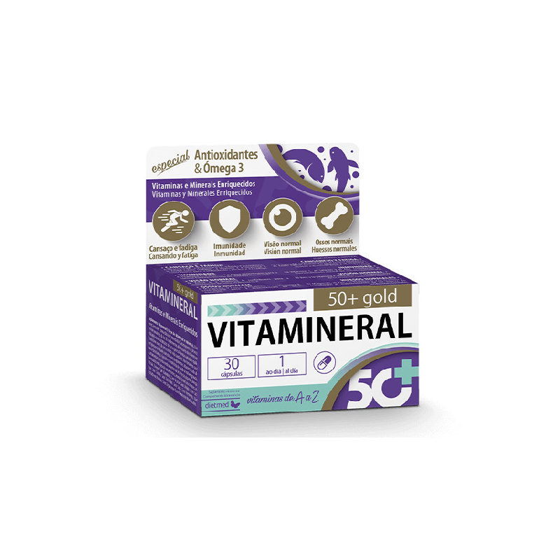 VITAMINERAL 50 MAIS GOLD 30 CAPSULAS DIETMED