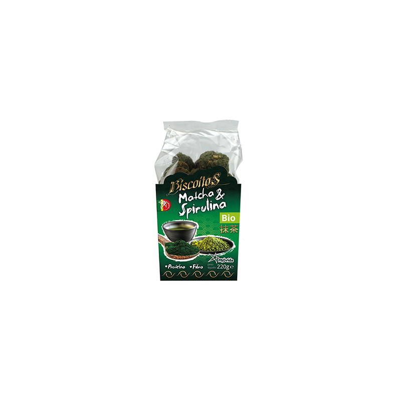 BISCOITOS MATCHA & SPIRULINA BIO 220g