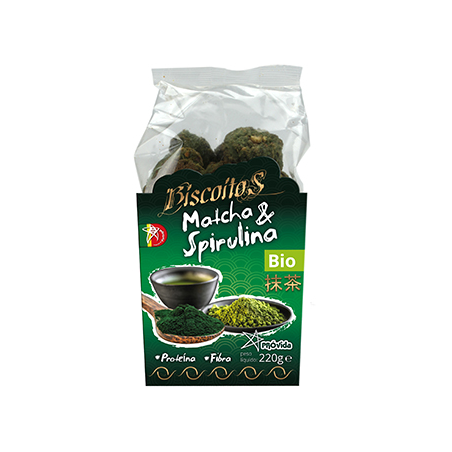 BISCOITOS MATCHA & SPIRULINA BIO 220g