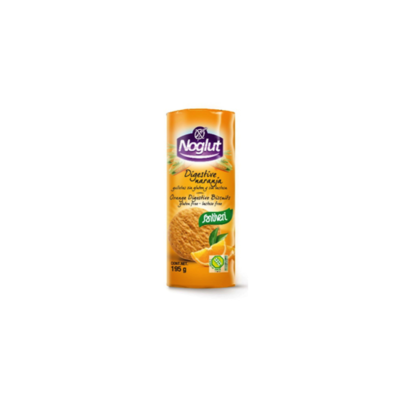 NOGLUT S/G BOLACHAS DIGESTIVAS COM LARANJA 195g