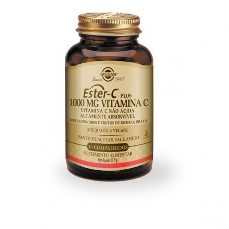 ESTER C PLUS 1000 MG VITAMINA C 30 TABS SOLGAR