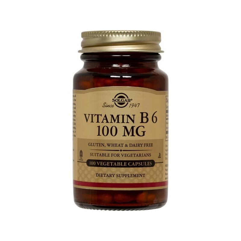 VITAMINA B6 100mg 100 CAPSULAS SOLGAR