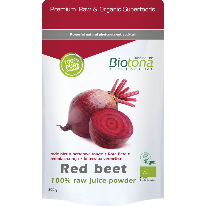 RED BEET RAW JUICE POWDER  BIO PO 200 G  BIOTONA