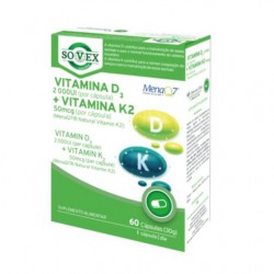 VITAMINA D3 + VITAMINA K2 60 CAPS SOVEX
