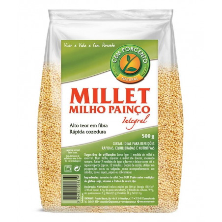 MILLET (MILHO PAINÇO) 500 G INTEGRAL CEM PORCENTO