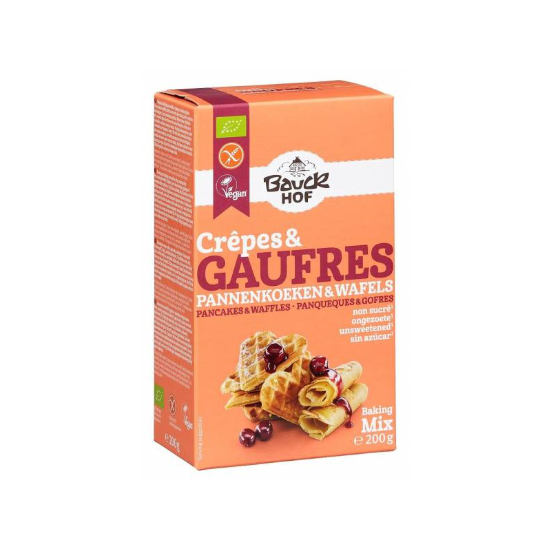 PREPARADO PARA WAFFLES BIO SEM GLÚTEN BAUCK HOF 200 GRS
