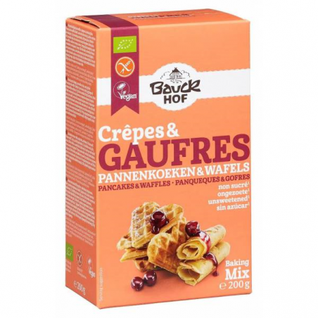 PREPARADO PARA WAFFLES BIO SEM GLÚTEN BAUCK HOF 200 GRS