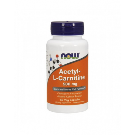ACETYL L-CARNITINE 500mg 50 CAPSULAS NOW