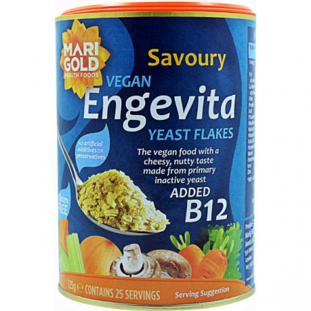 ENGIVITA FLOCOS DE LEVEDURA NUTRICIONAL COM B12 125 G MARIGOLD SAVOURY