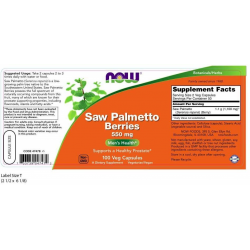 SAW PALMETTO BERRIES 550mg 100 CAPSULAS NOW 