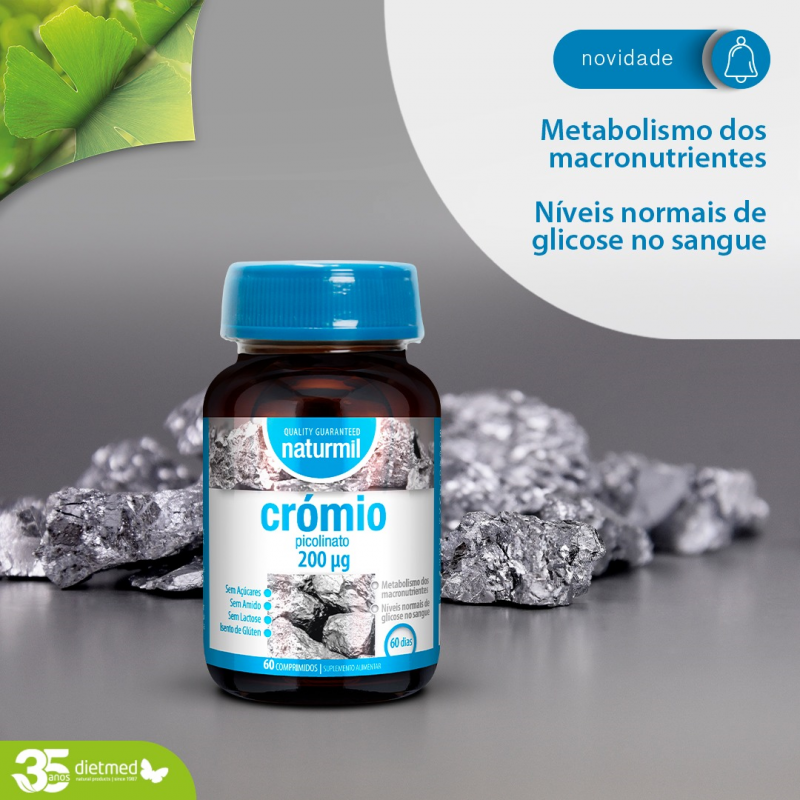 PICOLINATO DE CROMIO 200 UG 60 COMP NATURMIL DIETMED