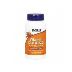 VITAMINA D3 1000 IU + VIT K2 45 MG 120 CAPS NOW 