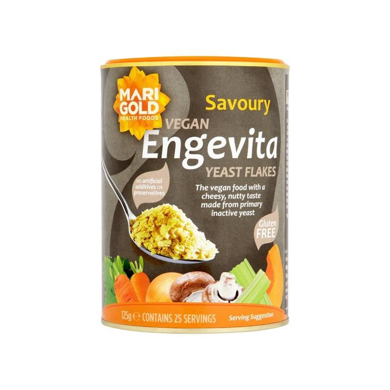 ENGEVITA FLOCOS DE LEVEDURA NUTRICIONAL 125 G  MARIGOLD SAVOURY 