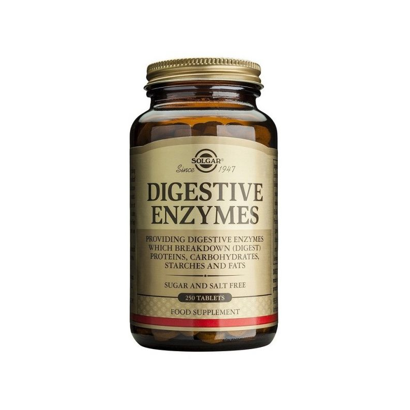 SOLGAR DIGESTIVE ENZYMES ENZIMAS 250 COMP