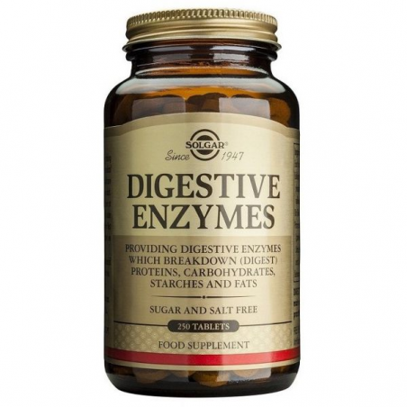SOLGAR DIGESTIVE ENZYMES ENZIMAS 250 COMP