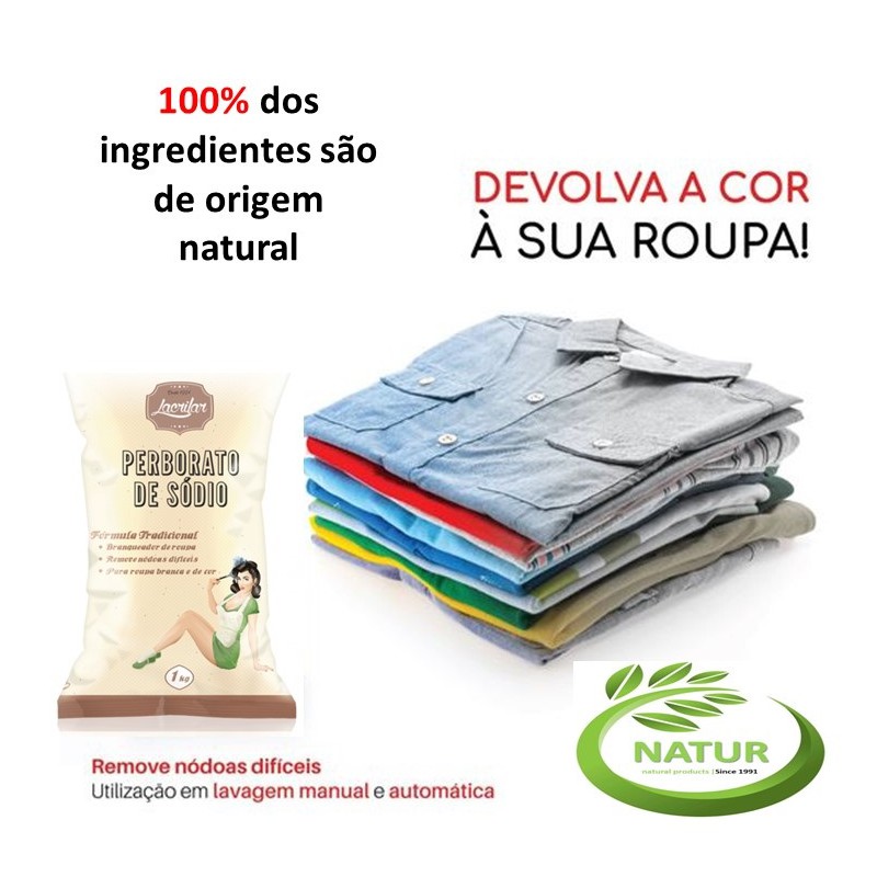 Perborato de Sódio  Branqueador roupa 1 Kg   PERCABONATO