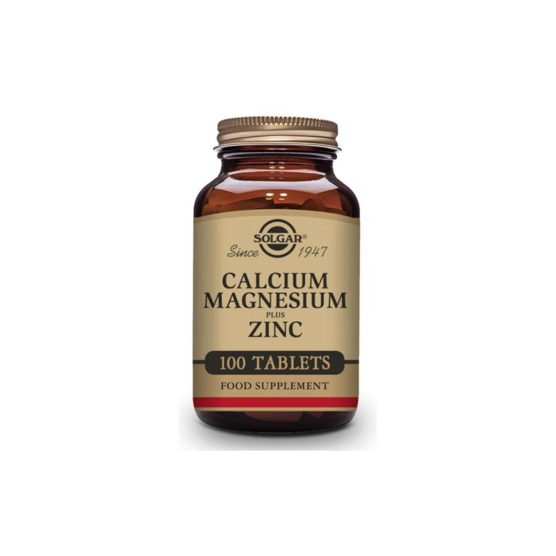 CALCIO + MAGNESIO + ZINCO 100 COMPRIMIDOS SOLGAR 